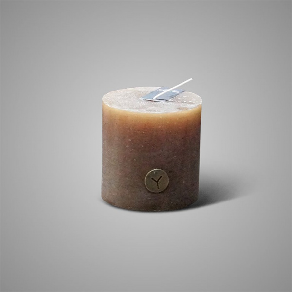 Rustic Candle Brown Olive ⌀ 10 x H 10 | Erve Smit Landelijke decoratie