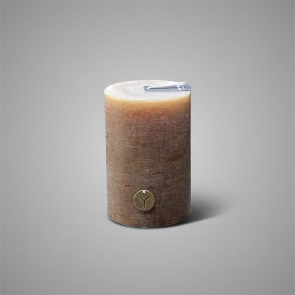 Rustic Candle Brown Olive ⌀ 10 x H 15 | Erve Smit Landelijke decoratie